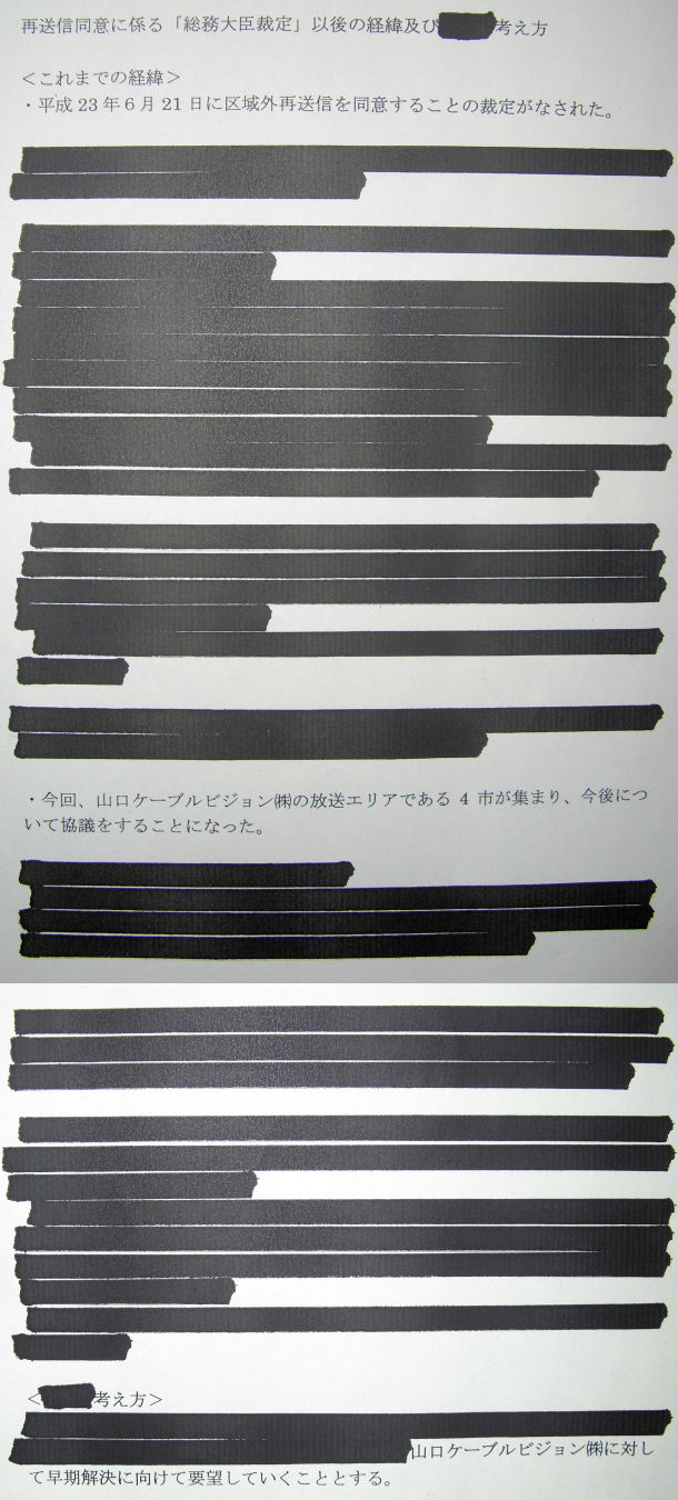 写真[平成24年5月開催の区域外再送信に係る会議の記録]